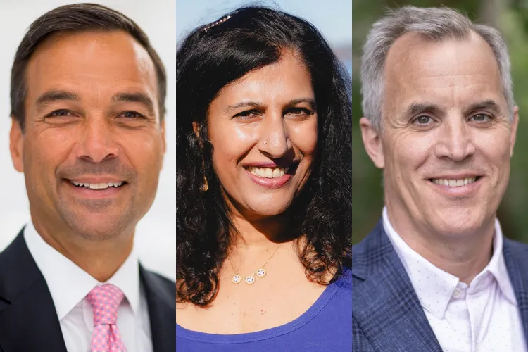 Collage of new board members from left: Michael Costonis ’92, Jyothi Das ’92, and Jim Sailer ’90