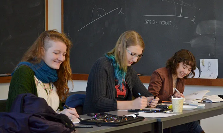 Students drawing in "Everyone Doodles"