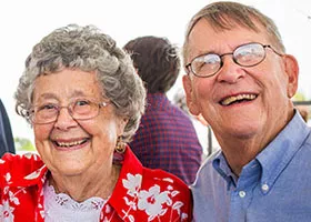 Peggy (left) and Pete Thompson, 2016