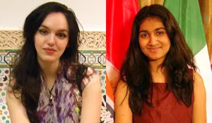 Adriana Popa '12 and Riana Shah '14