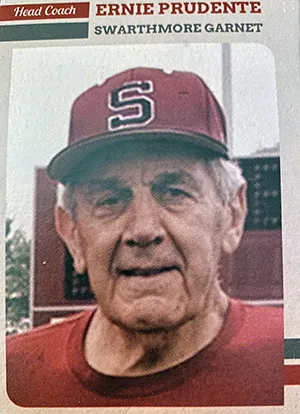 Baseball card of Ernie Prudente