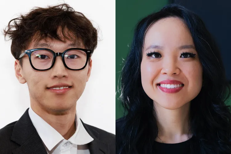 Collage of Jack Bayanmunkh ’26 and Lisa Shen ’23