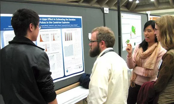 Heather Zhou '16 and Daniel Wang '17 explain their statistical paleontology research