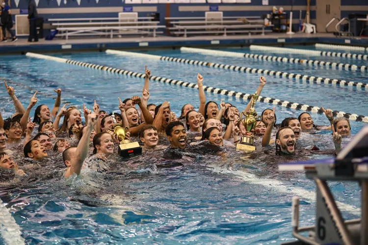 Swimming team in pool