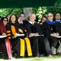 Front row (from left), Morehouse College President Robert Michael Franklin H'10, Professor of Religion Yvonne Chireau, Stephen Lang '73, H'10, Professor of Theater Allen Kuharski, and Professor of Mathematics Don Shimamoto 