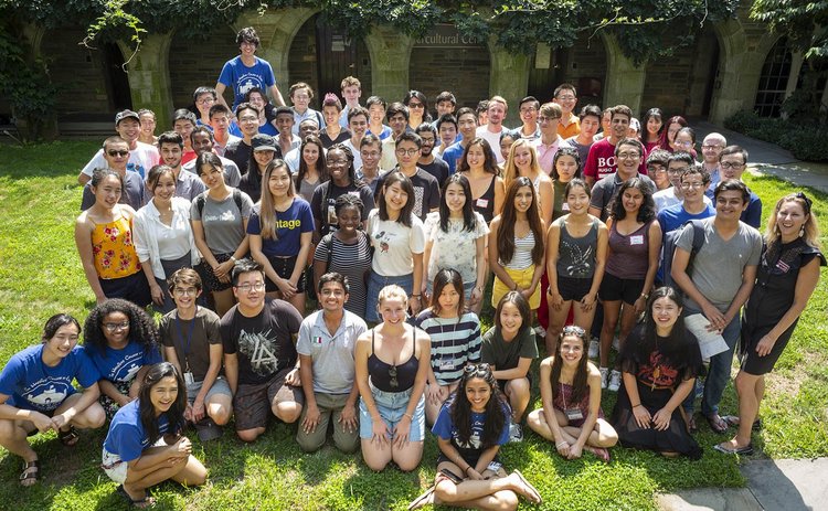 Group pic of international students at Swarthmore College