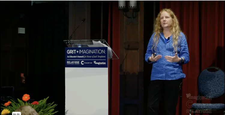 Prof. Gillham presenting at the Grit & Imagination Summit
