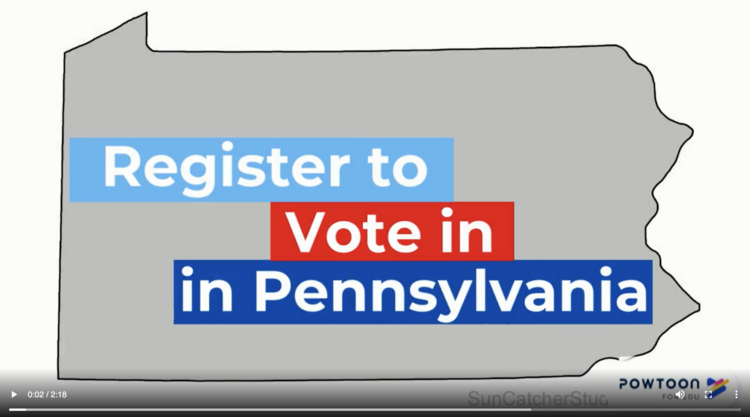 Screenshot of video "Register to Vote in Pennsylvania"