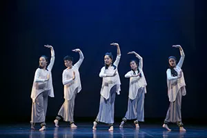 Dancers jumping in the air