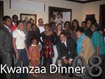 Large group shot of people attending the Kwanzaa Dinner '08