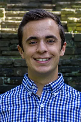 Cameron Ricciardi '19 in amphitheater