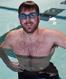 Travis Pollen in pool