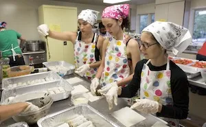 Students cooking