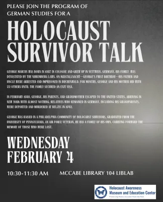 grey poster with text about the event as in the description 