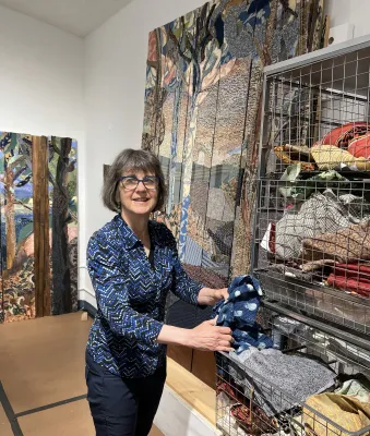 Woman in her art studio 