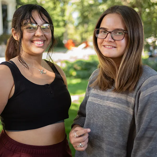 Melody Herrera-Garcia ’26 (left) and Danika Grieser ’26 