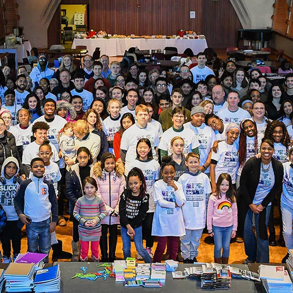 staff and students on MLK day