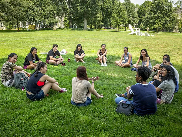 students in a circle