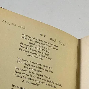Manuscript in the Auden Collection