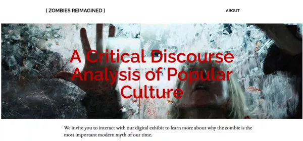 screenshot of Zombies Reimagined website