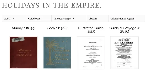 screenshot of Holidays in the Empire website