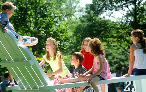 kids in big chair