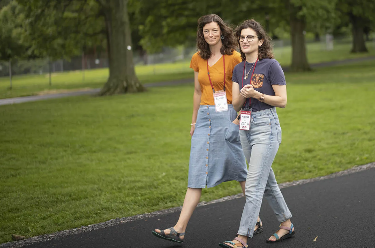 alumni walking