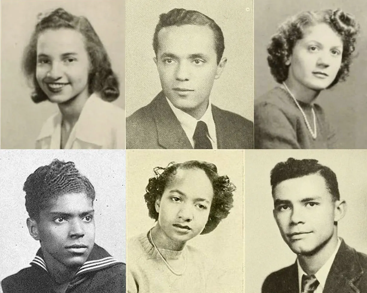 collage of six photos of former students.