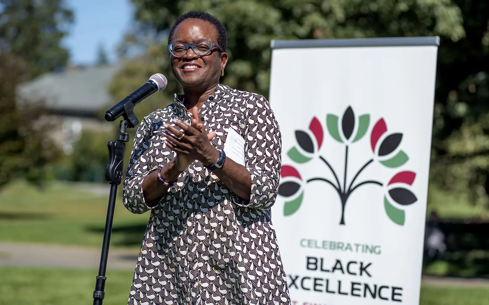 Valerie Smith at microphone