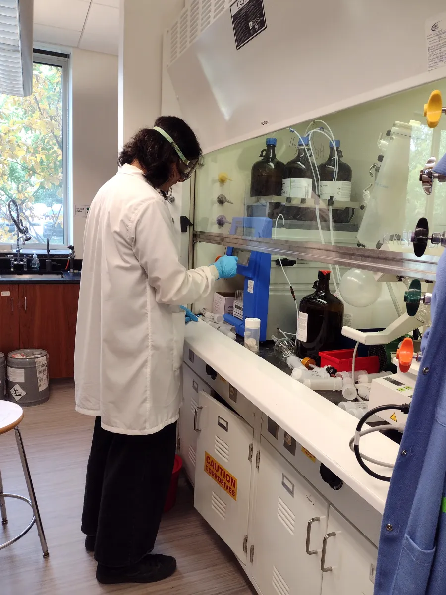Honors Research Thesis Student Conducting Research