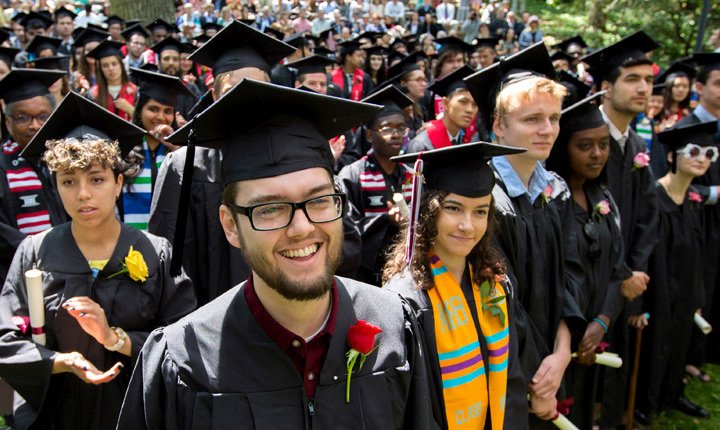 Swarthmore held its 145th Commencement ceremony in the Scott Amphitheater.