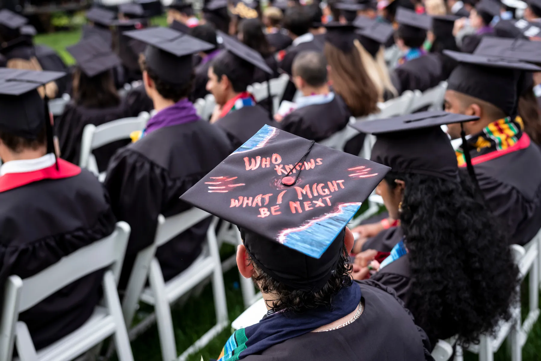 students at commencement