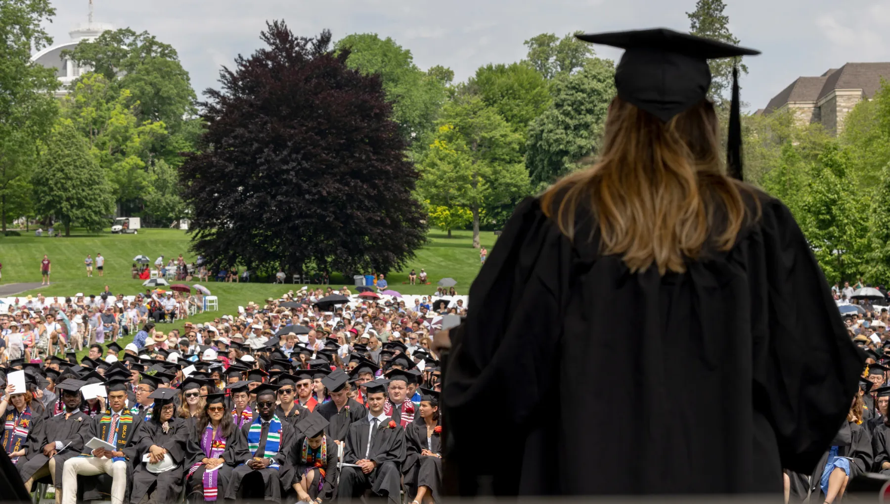 students at commencement