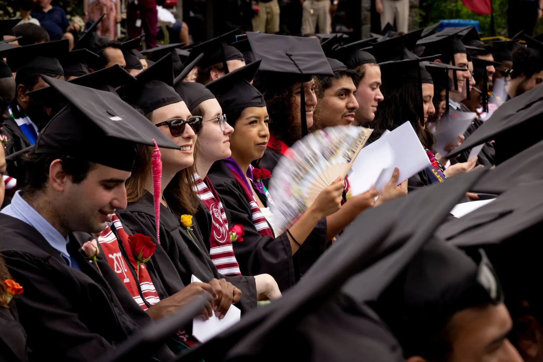 students at commencement