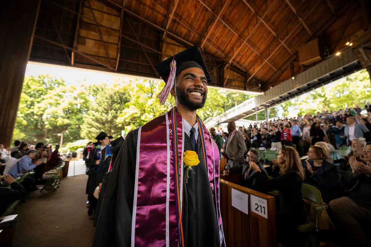 graduates at commencement