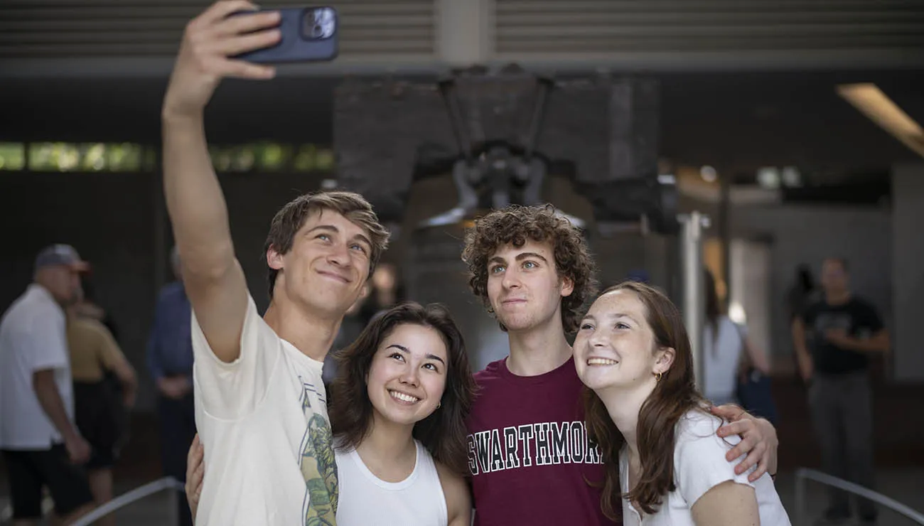 students taking a selfie
