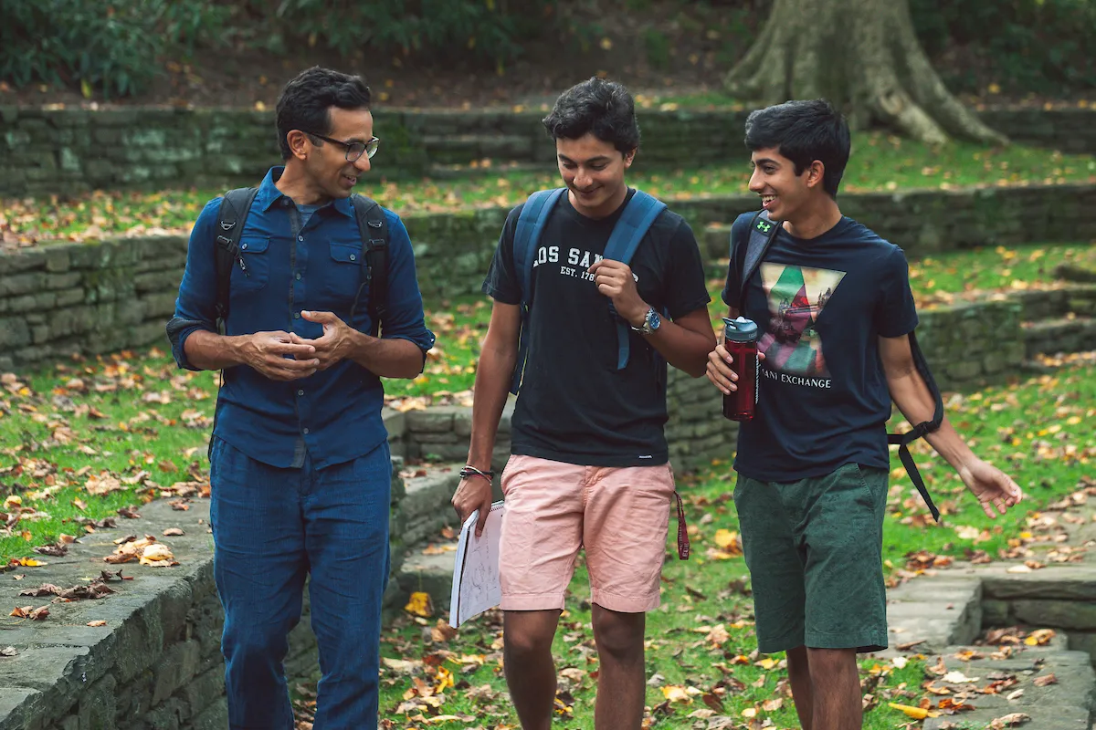 faulty talking with students