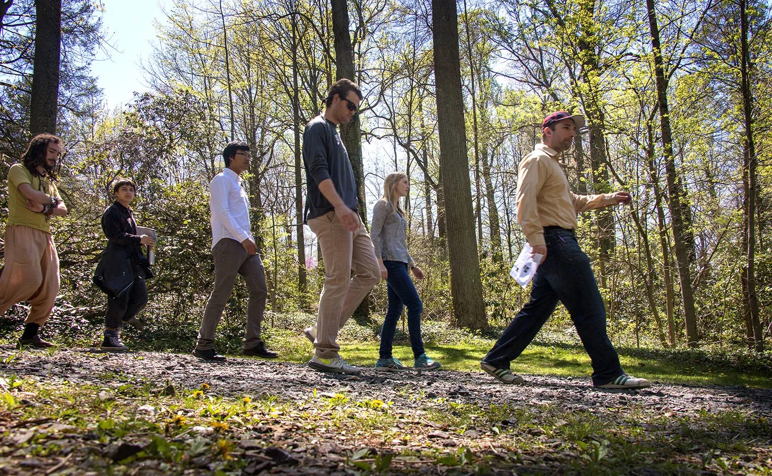 hiking in crum woods