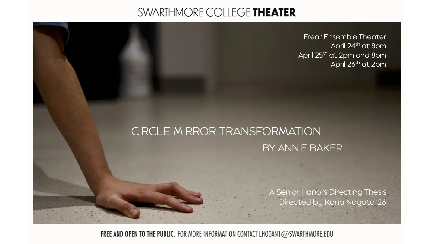 Promotional photo for Circle Mirror Transformation featuring a single hand on a blurry background