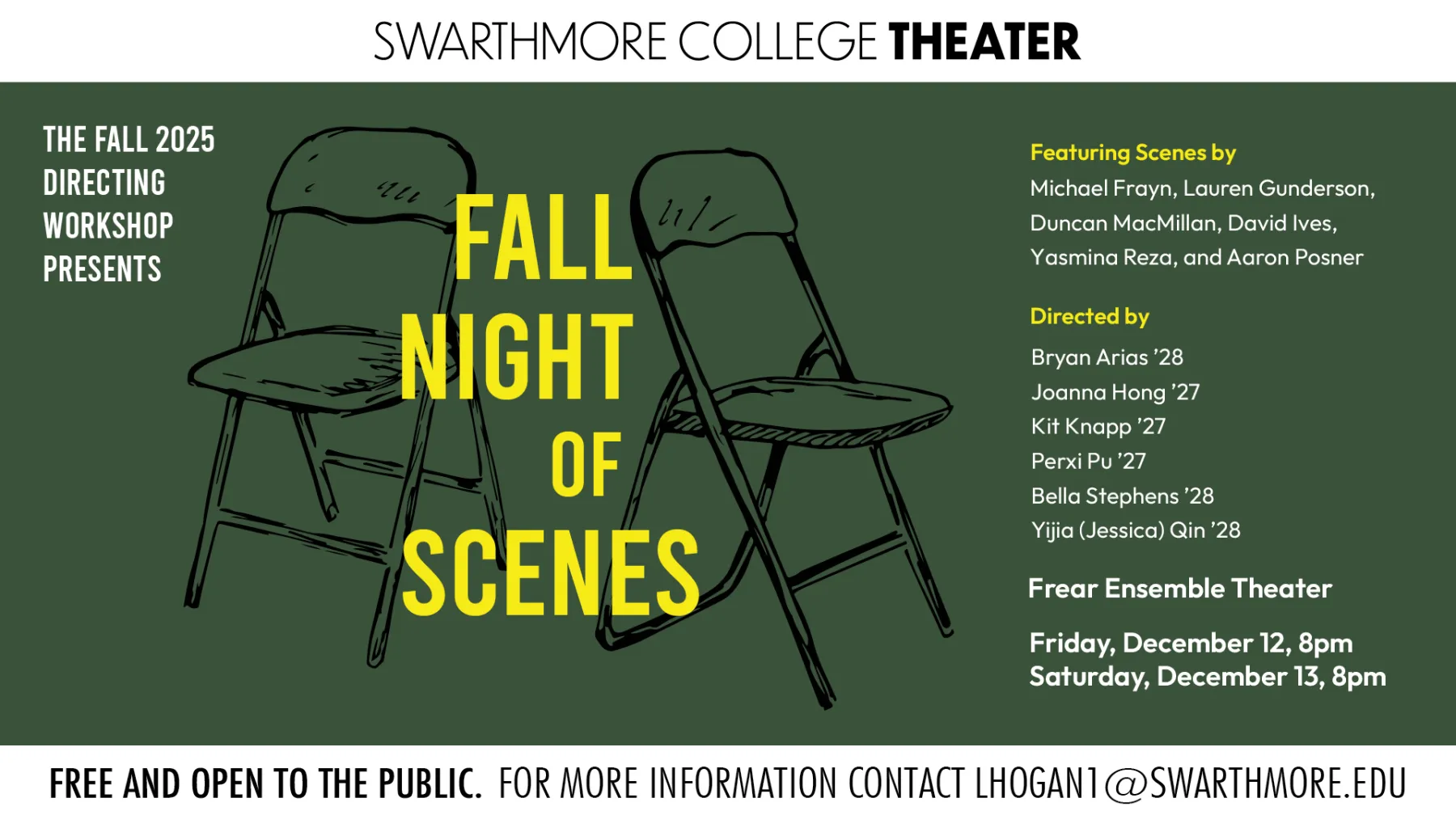Promotion for Fall Night of Scenes 