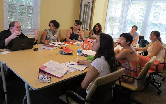 visiting teacher presenting to class