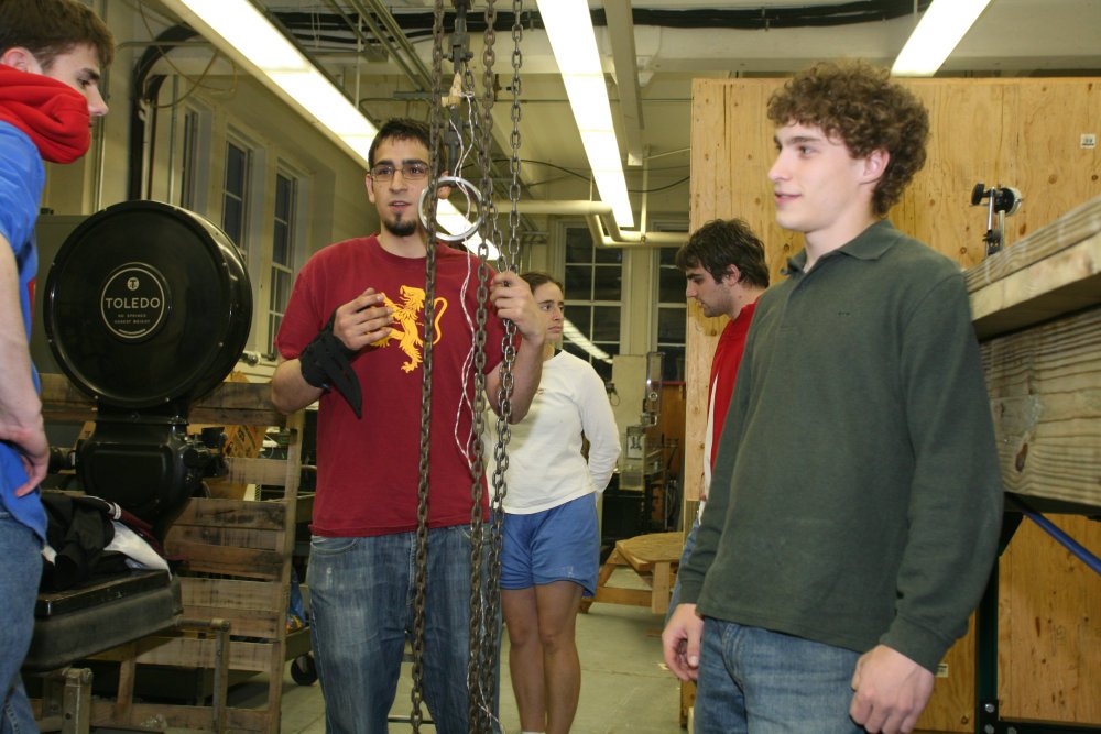 Students participating in the Bridge Competition