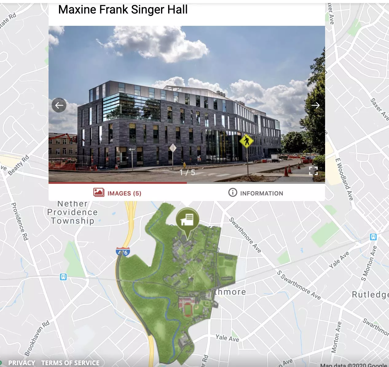 Map of Singer Hall