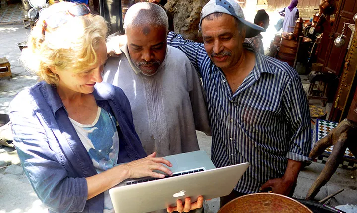 English professor and Fulbright scholar Betsy Bolton shares digital stories with some of her collaborators