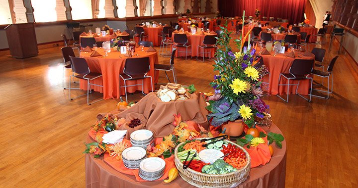 catering table in upper tarble