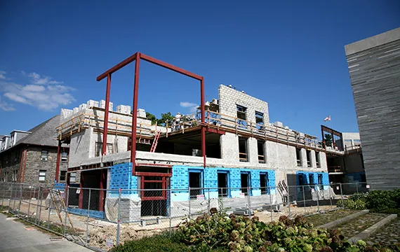 New building construction at Swarthmore College