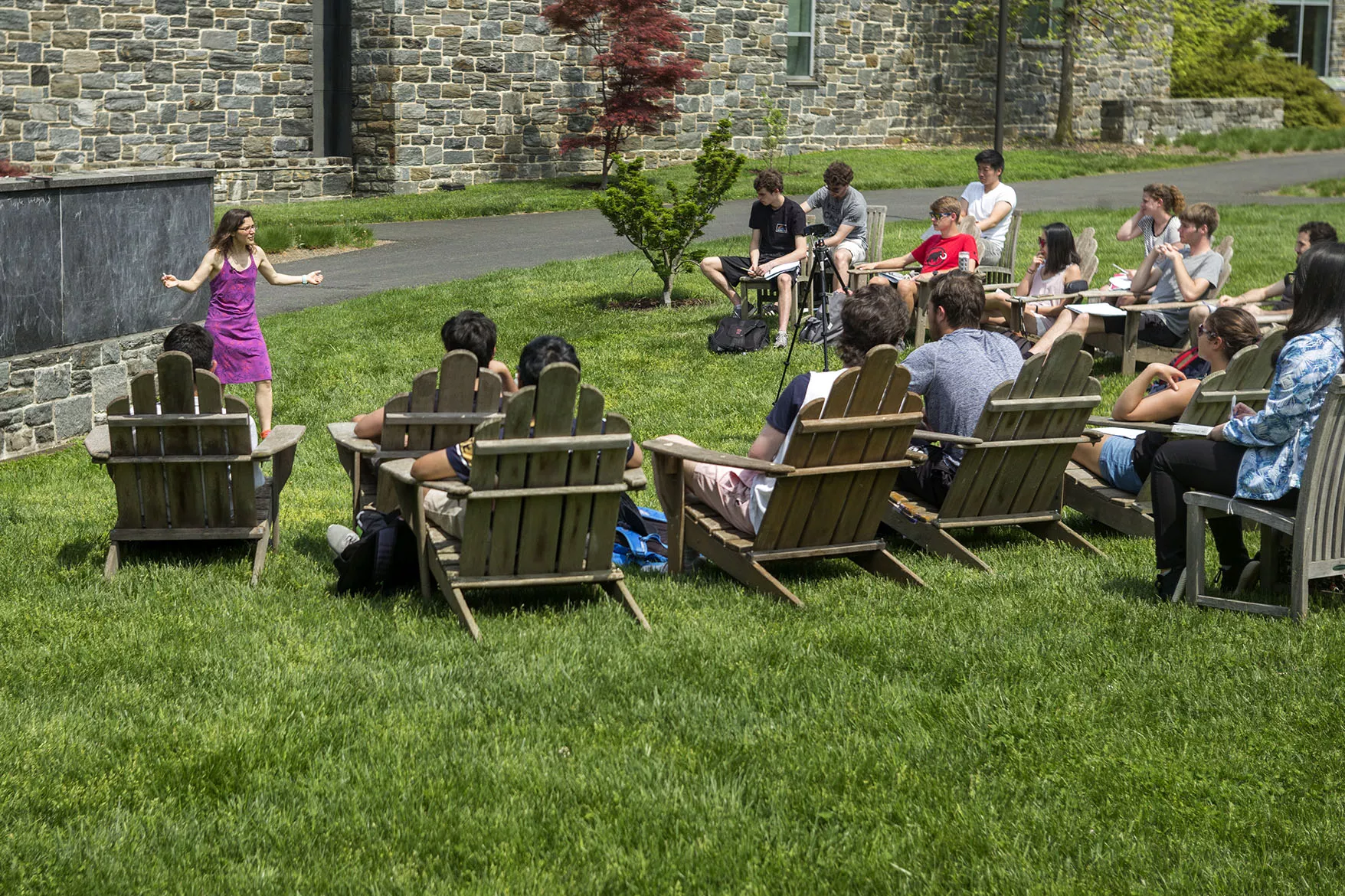 teaching in outdoor classroom