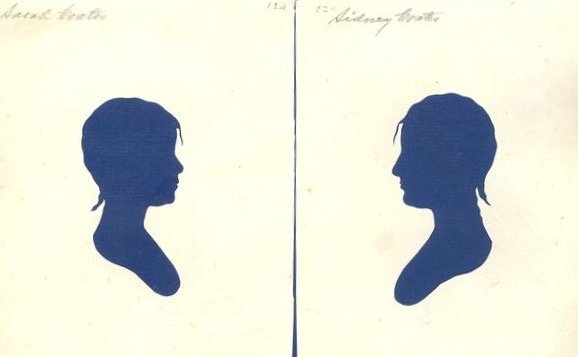 Sarah Coates and Sidney Coates silhouettes