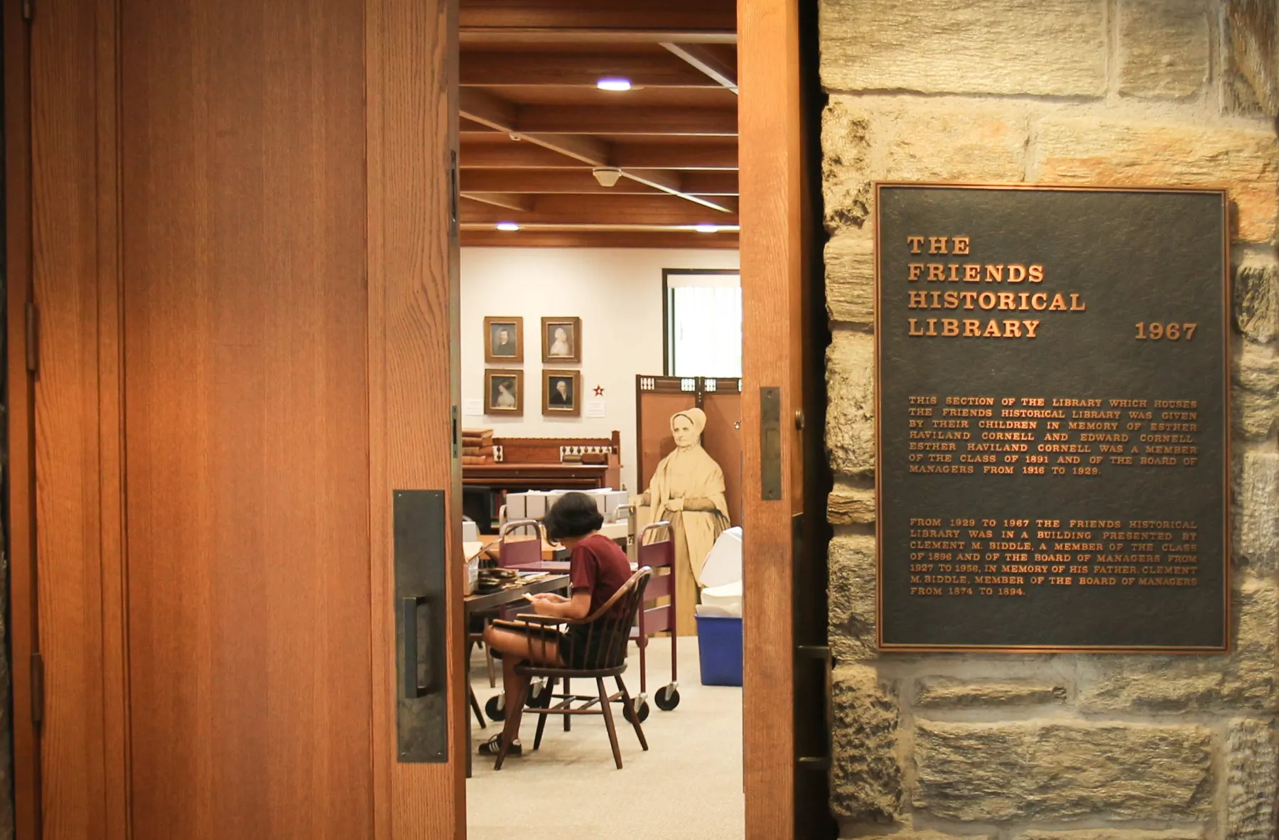 The entrance to Friends Historical Library