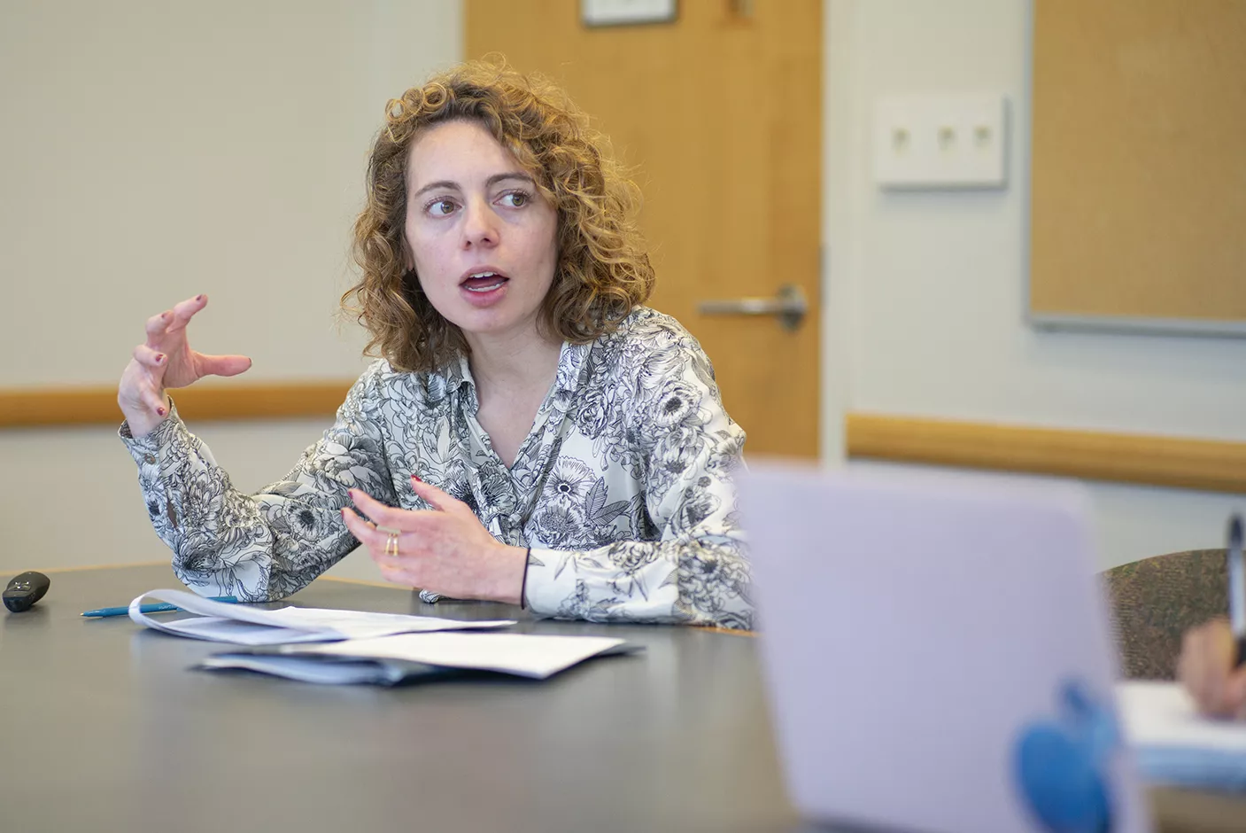 Professor Brown teaching a seminar.